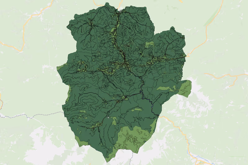 Kartenvorschau des Bodenverbrauchs der KG Schwarzau im Gebirge