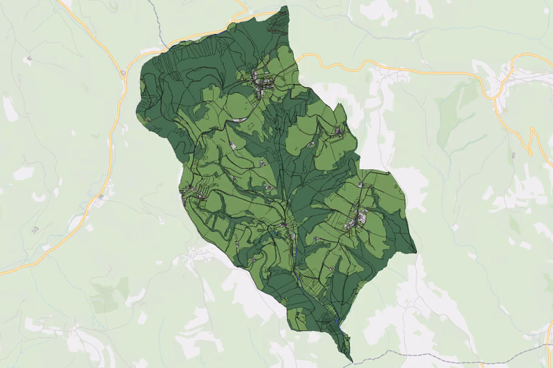Kartenvorschau des Bodenverbrauchs der KG Gschaidt