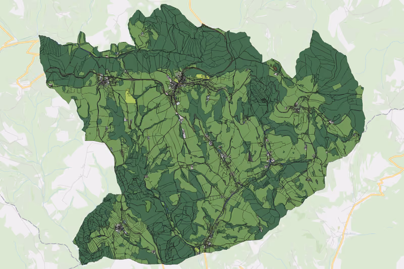 Kartenvorschau des Bodenverbrauchs der KG Hochneukirchen