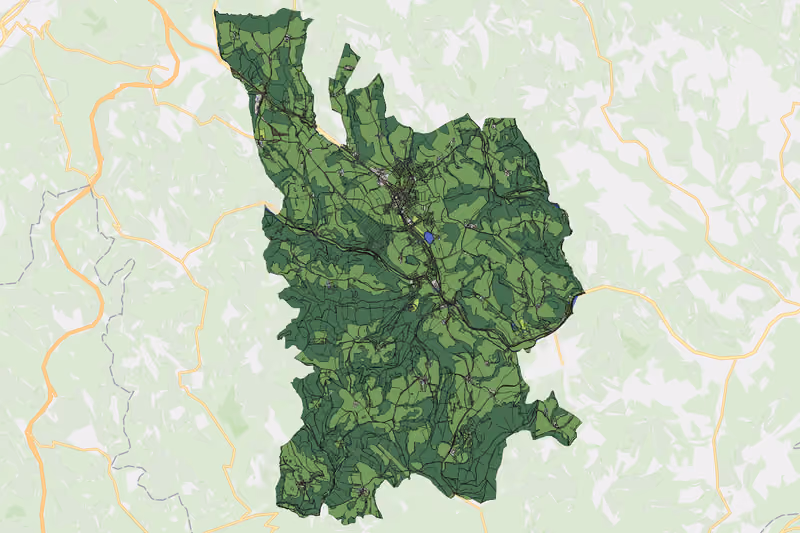 Kartenvorschau des Bodenverbrauchs der KG Krumbach