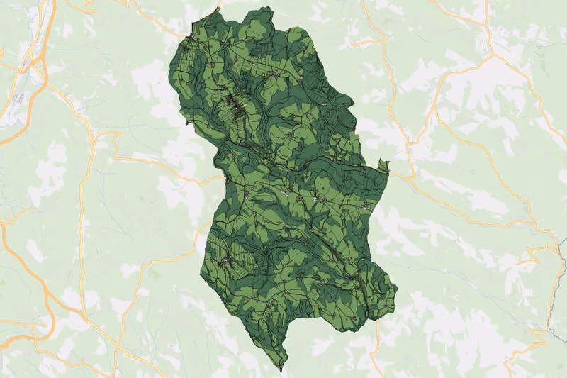 Kartenvorschau des Bodenverbrauchs der KG Lichtenegg
