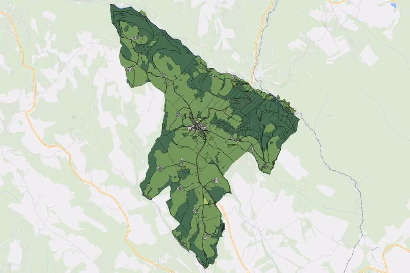 Kartenvorschau des Bodenverbrauchs der KG Stang