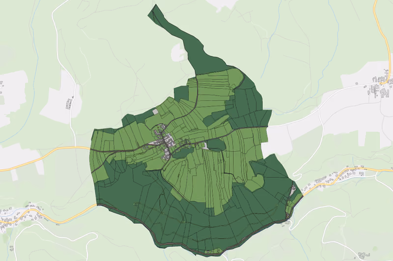 Kartenvorschau des Bodenverbrauchs der KG Kulm