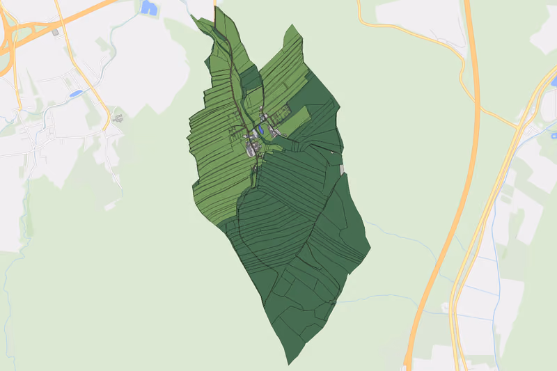 Kartenvorschau des Bodenverbrauchs der KG Lindgrub