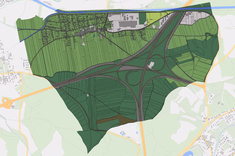 Kartenvorschau des Bodenverbrauchs der KG Loipersbach