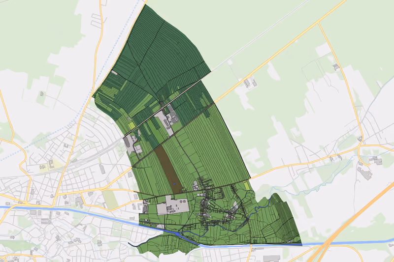 Kartenvorschau des Bodenverbrauchs der KG Peisching