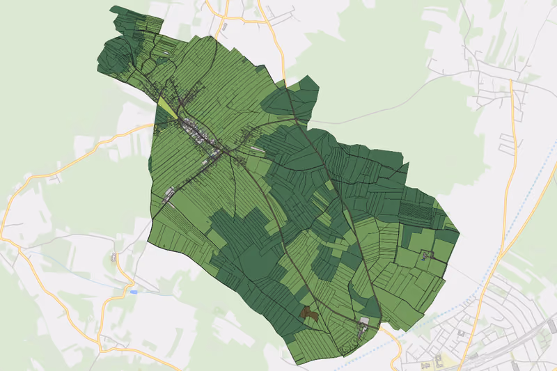 Kartenvorschau des Bodenverbrauchs der KG Raglitz