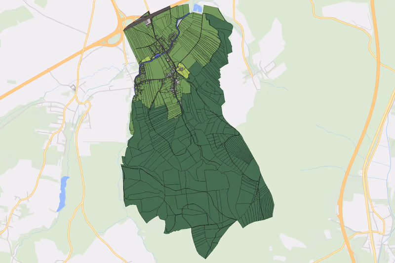 Kartenvorschau des Bodenverbrauchs der KG Ramplach