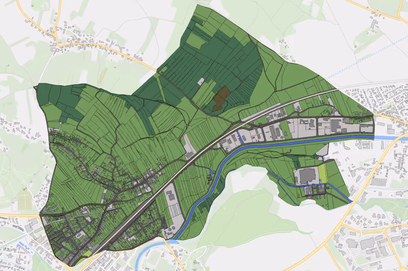 Kartenvorschau des Bodenverbrauchs der KG Rohrbach am Steinfelde