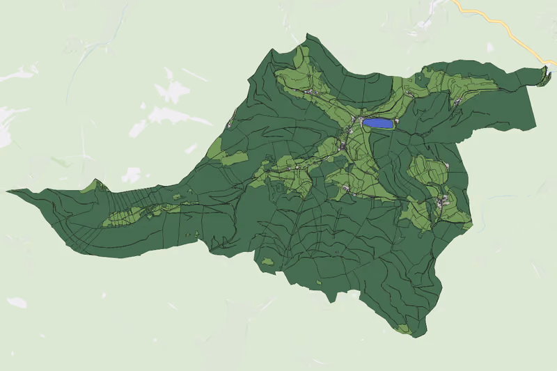 Kartenvorschau des Bodenverbrauchs der KG Rohrbachgraben