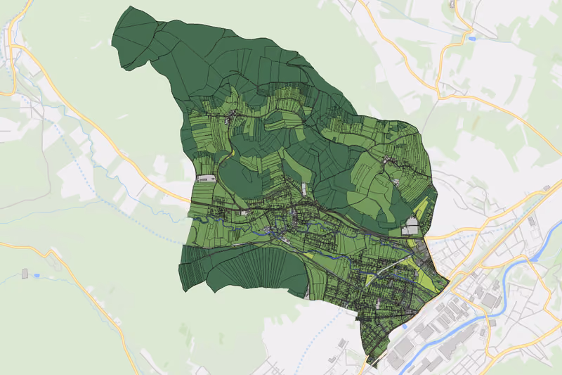 Kartenvorschau des Bodenverbrauchs der KG St. Johann am Steinfelde