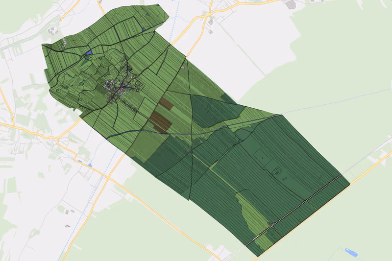 Kartenvorschau des Bodenverbrauchs der KG Saubersdorf