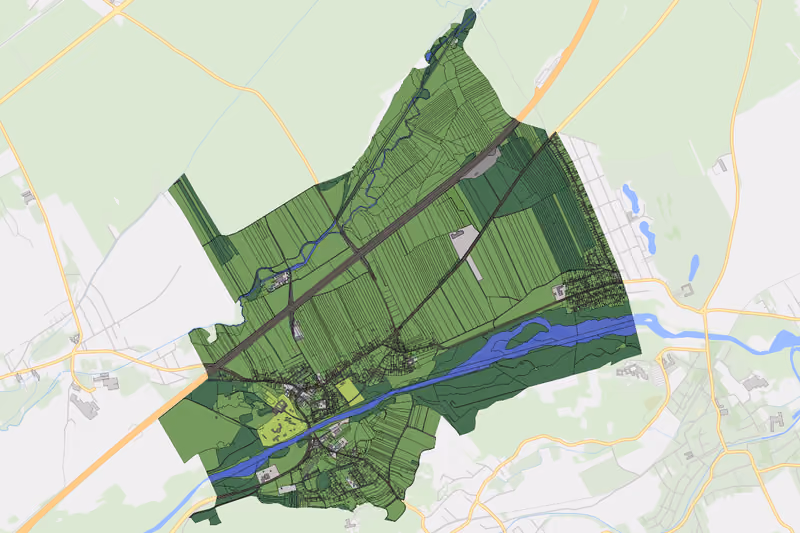 Kartenvorschau des Bodenverbrauchs der KG Schwarzau am Steinfeld