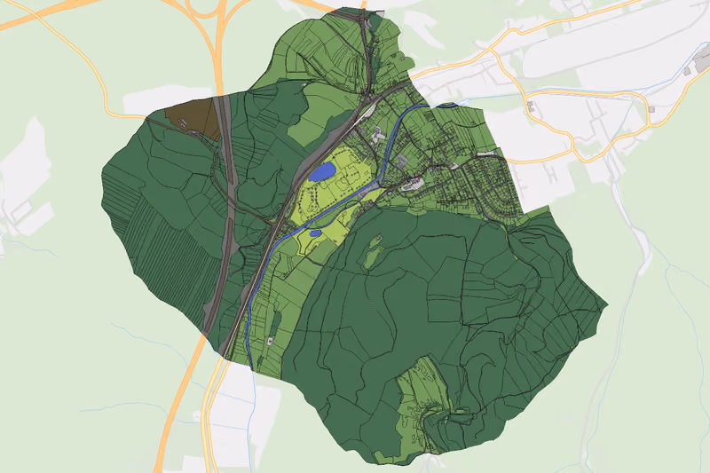 Kartenvorschau des Bodenverbrauchs der KG Seebenstein