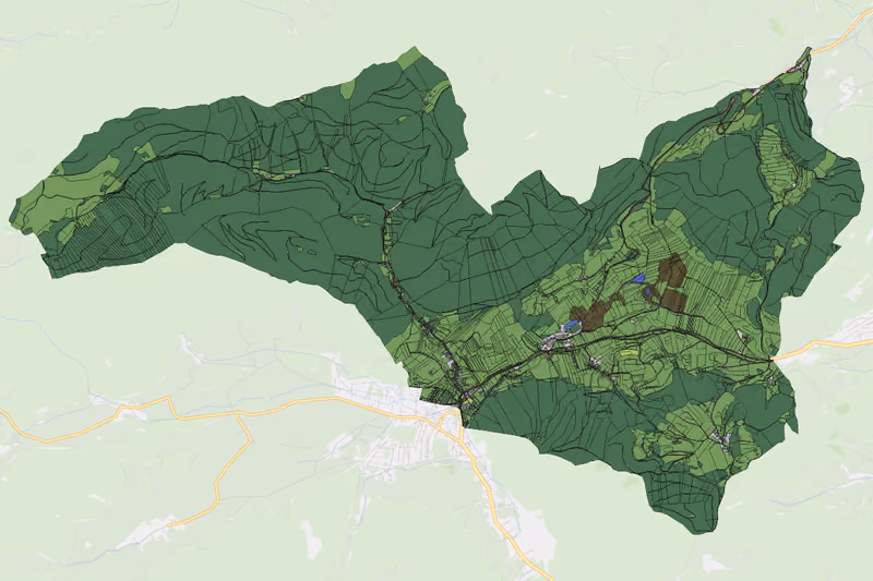 Kartenvorschau des Bodenverbrauchs der KG Stolzenwörth