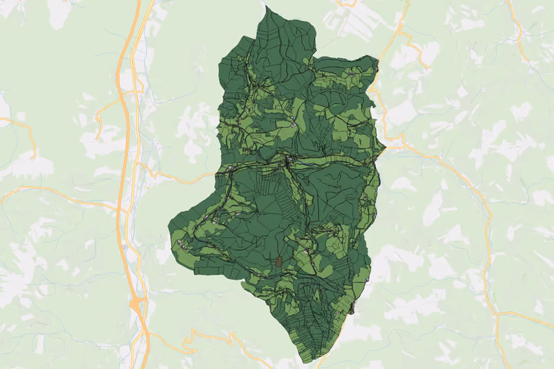 Kartenvorschau des Bodenverbrauchs der KG Thernberg