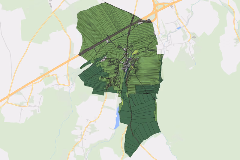 Kartenvorschau des Bodenverbrauchs der KG Wartmannstetten