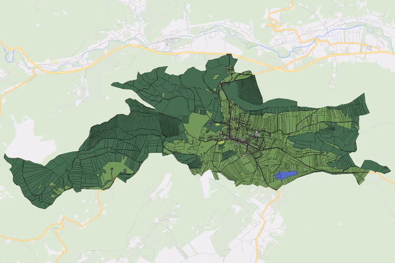 Kartenvorschau des Bodenverbrauchs der KG Dreistetten
