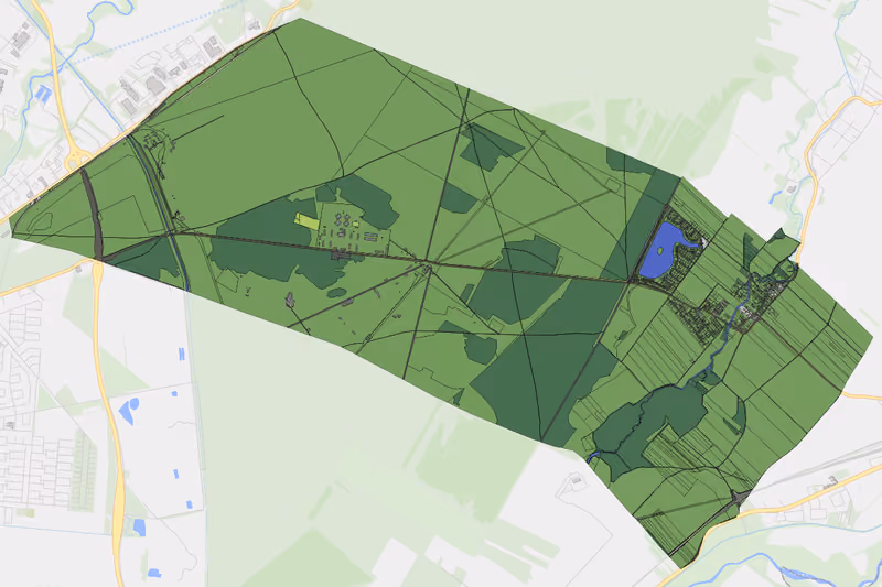 Kartenvorschau des Bodenverbrauchs der KG Haschendorf