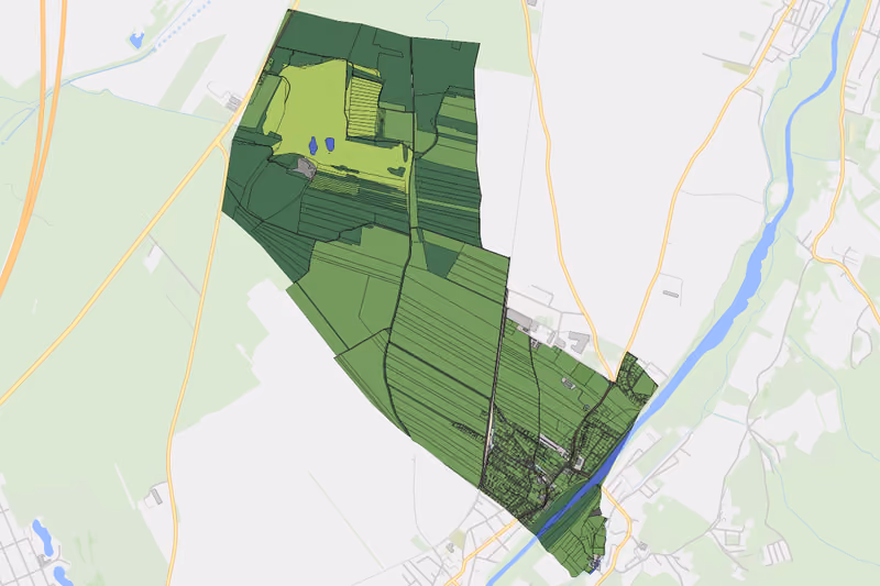 Kartenvorschau des Bodenverbrauchs der KG Kleinwolkersdorf
