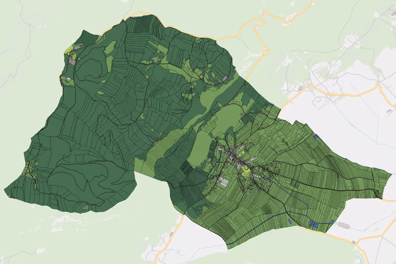 Kartenvorschau des Bodenverbrauchs der KG Maiersdorf