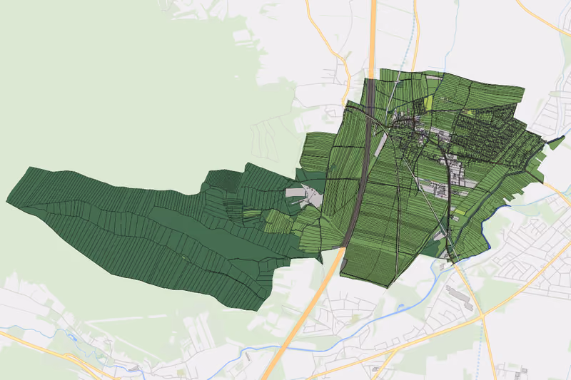 Kartenvorschau des Bodenverbrauchs der KG Matzendorf