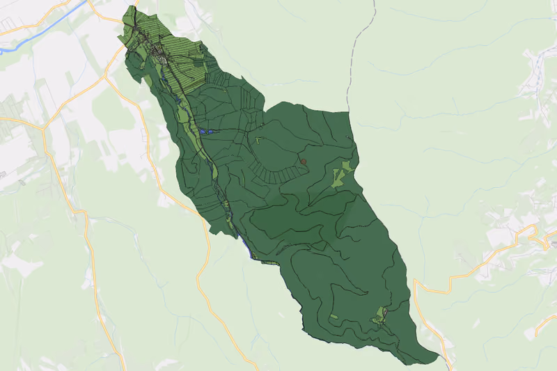 Kartenvorschau des Bodenverbrauchs der KG Ofenbach