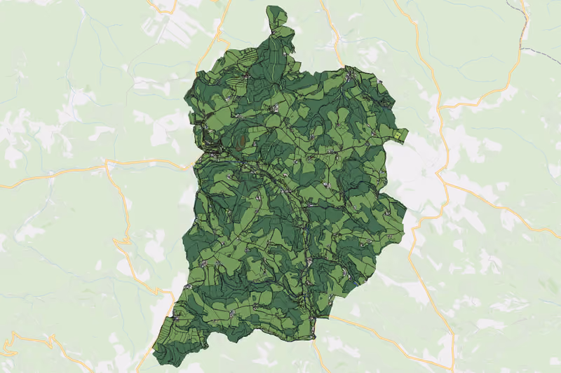 Kartenvorschau des Bodenverbrauchs der KG Schlatten