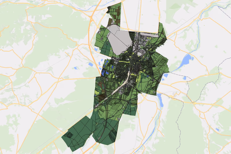 Kartenvorschau des Bodenverbrauchs der KG Wiener Neustadt