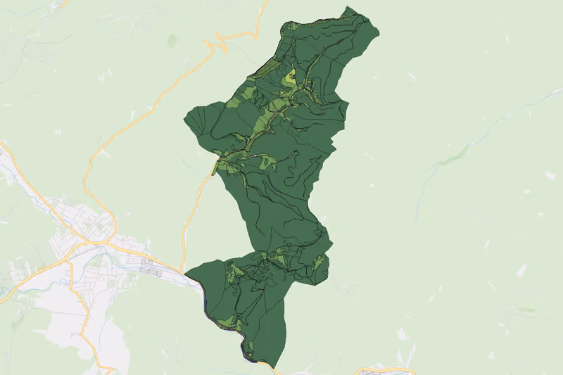 Kartenvorschau des Bodenverbrauchs der KG Feichtenbach