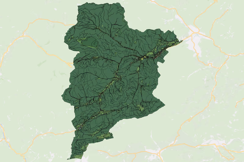 Kartenvorschau des Bodenverbrauchs der KG Gutenstein