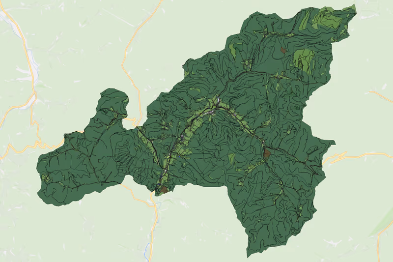 Kartenvorschau des Bodenverbrauchs der KG Rohr im Gebirge