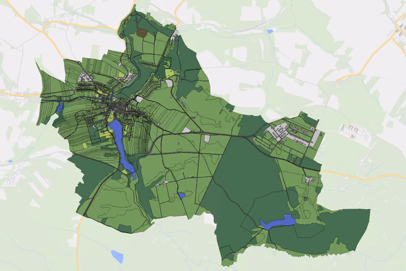 Kartenvorschau des Bodenverbrauchs der KG Allentsteig