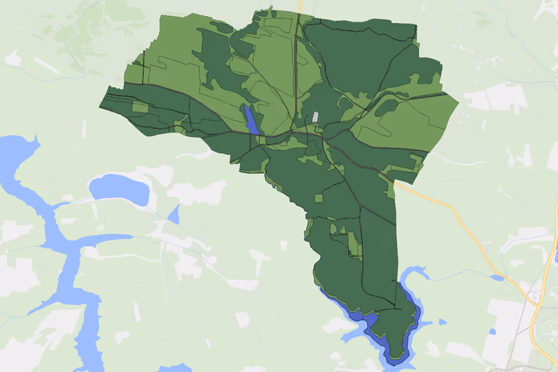 Kartenvorschau des Bodenverbrauchs der KG Döllersheim