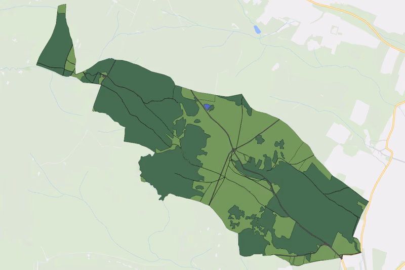 Kartenvorschau des Bodenverbrauchs der KG Felsenberg