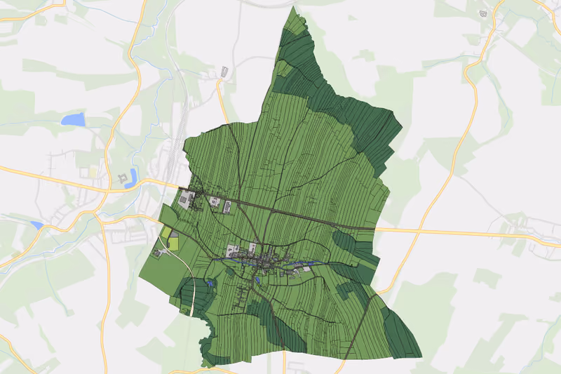 Kartenvorschau des Bodenverbrauchs der KG Hausbach