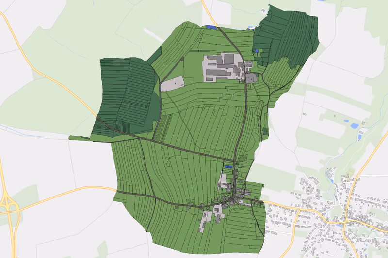 Kartenvorschau des Bodenverbrauchs der KG Heimschlag