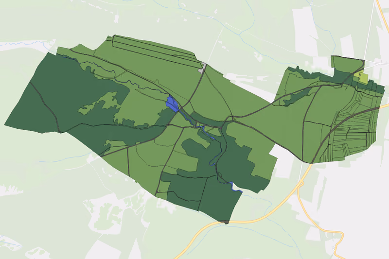 Kartenvorschau des Bodenverbrauchs der KG Loibenreith
