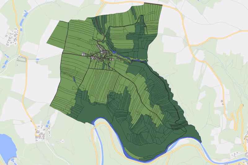 Kartenvorschau des Bodenverbrauchs der KG Schmerbach