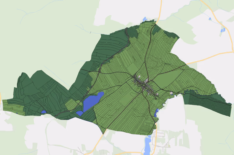 Kartenvorschau des Bodenverbrauchs der KG Schönfeld