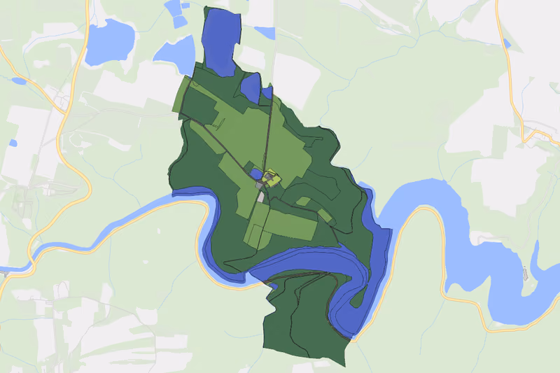 Kartenvorschau des Bodenverbrauchs der KG Waldreichs