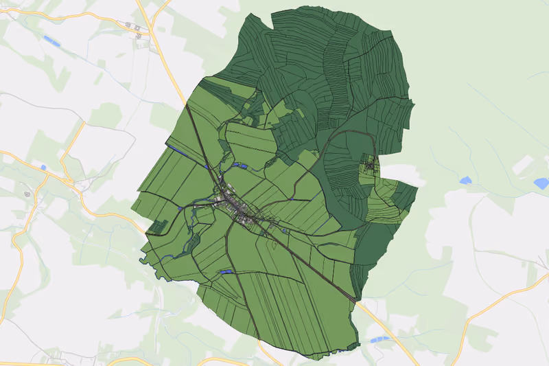 Kartenvorschau des Bodenverbrauchs der KG Weinpolz