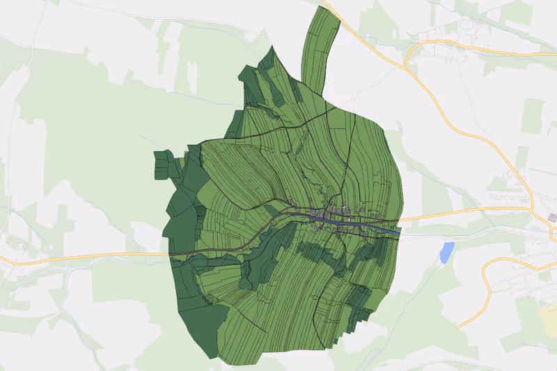 Kartenvorschau des Bodenverbrauchs der KG Zwinzen