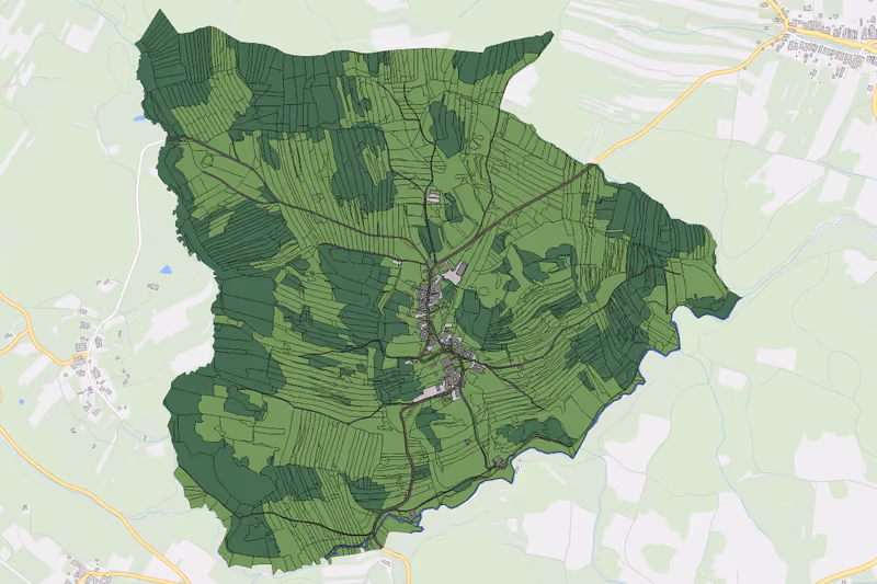 Kartenvorschau des Bodenverbrauchs der KG Böhmsdorf