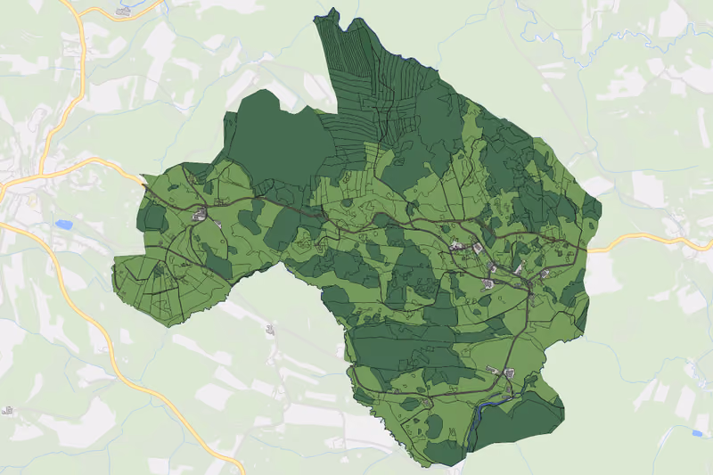 Kartenvorschau des Bodenverbrauchs der KG Brunn