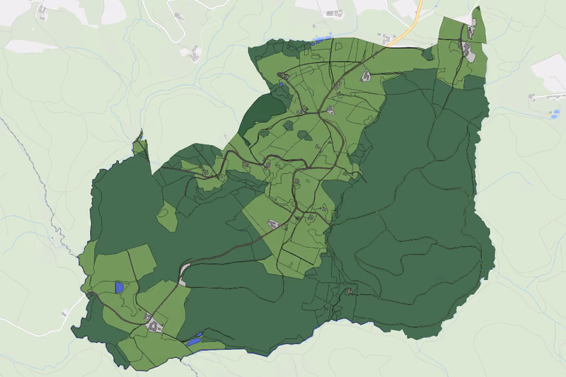 Kartenvorschau des Bodenverbrauchs der KG Dietrichsbach