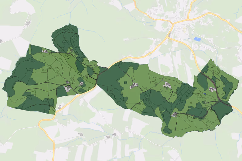 Kartenvorschau des Bodenverbrauchs der KG Etlasamt