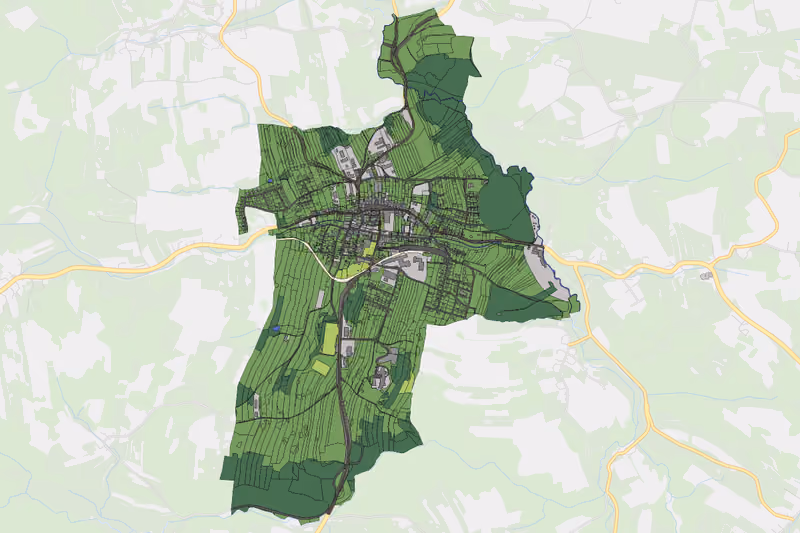 Kartenvorschau des Bodenverbrauchs der KG Großgerungs