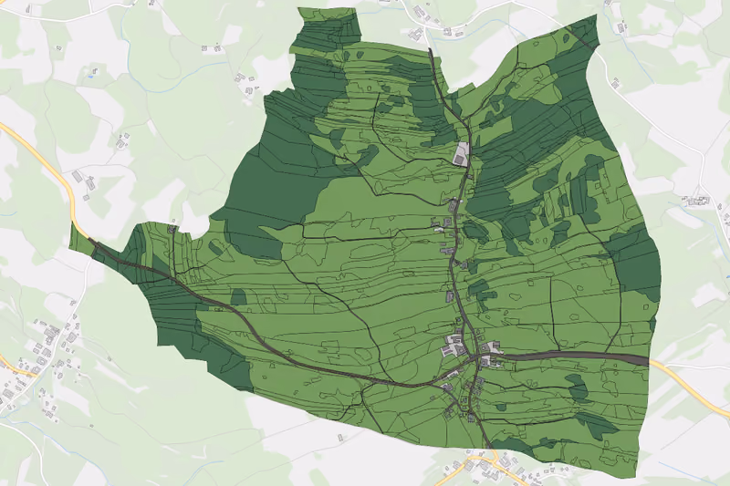 Kartenvorschau des Bodenverbrauchs der KG Großmeinharts