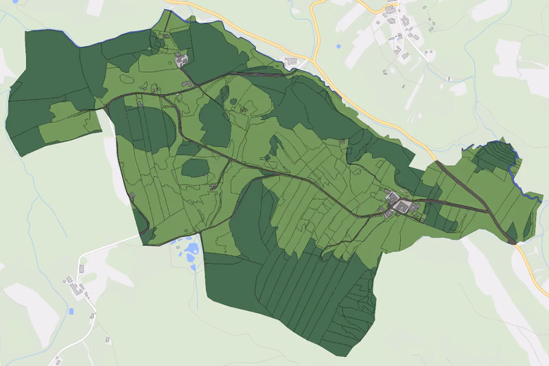 Kartenvorschau des Bodenverbrauchs der KG Häuslern